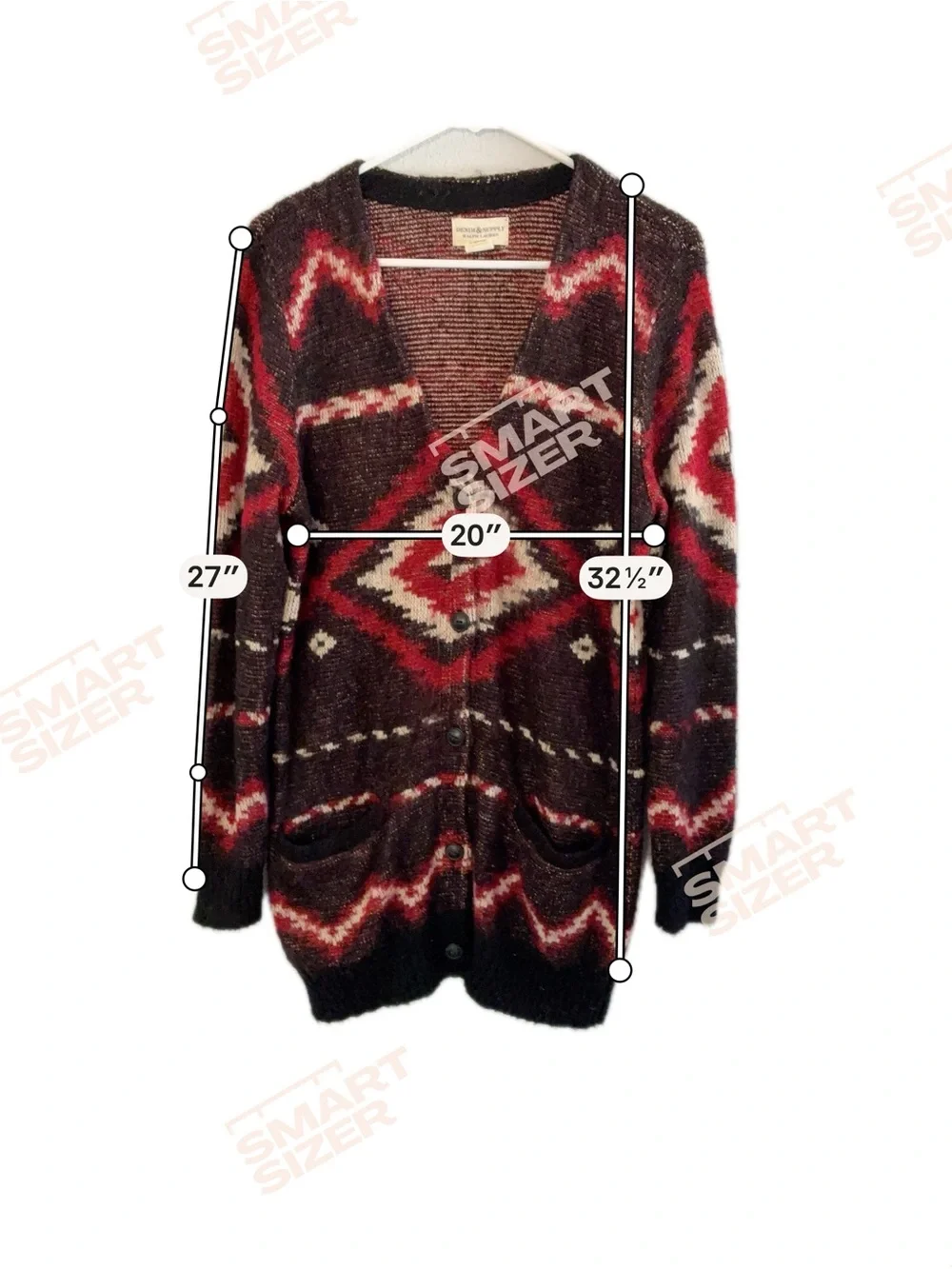 Denim & Supply Ralph Lauren Southwestern Cardigan M Mohair Wool Blend - Picture 3 of 5